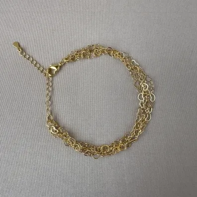 Pulseira elos corações 