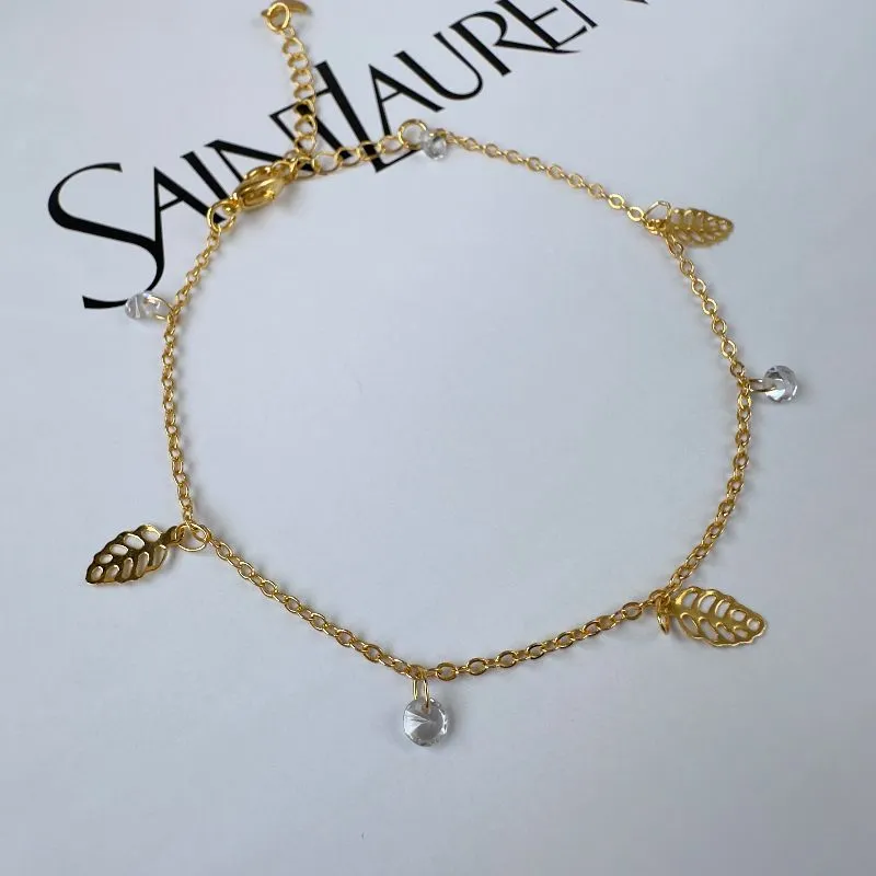 Pulseira folha ponto de luz