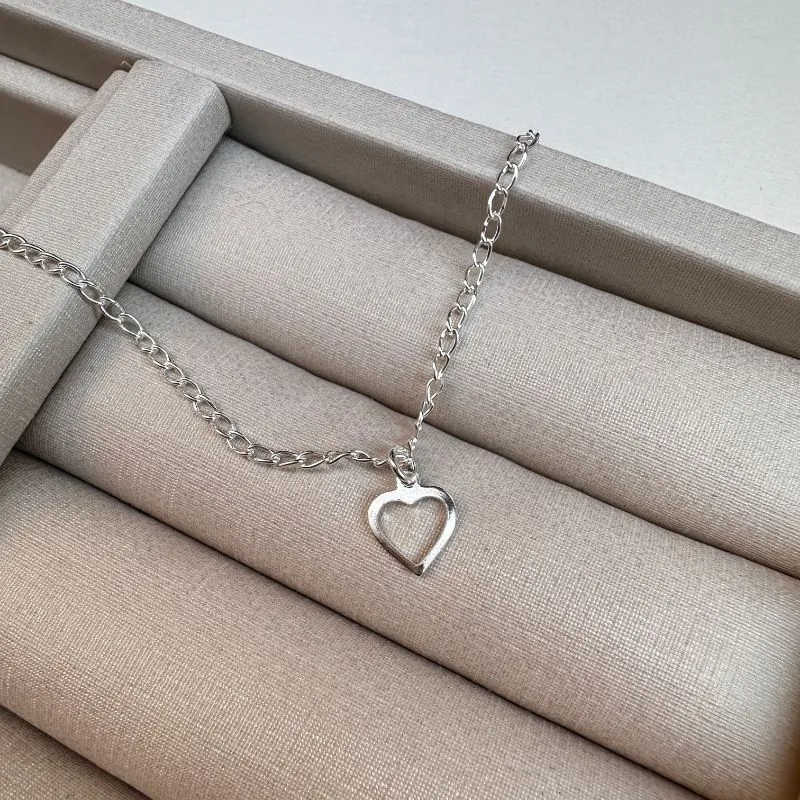 Pulseira infantil coração Prata-925