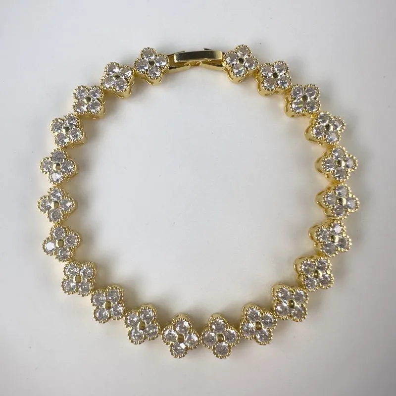 Pulseira inspiração Van Cleef cristal