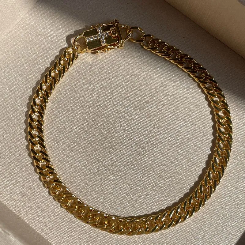 Pulseira masculina cruz zircônia