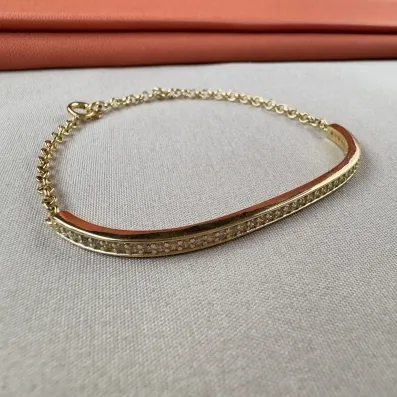 Pulseira placa rígida zircônia 