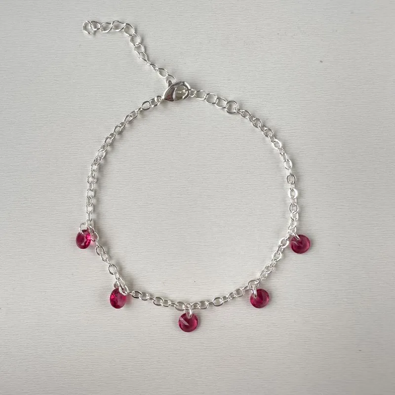 Pulseira pontos de luz pink