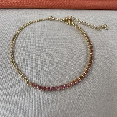 Pulseira riviera rosa 