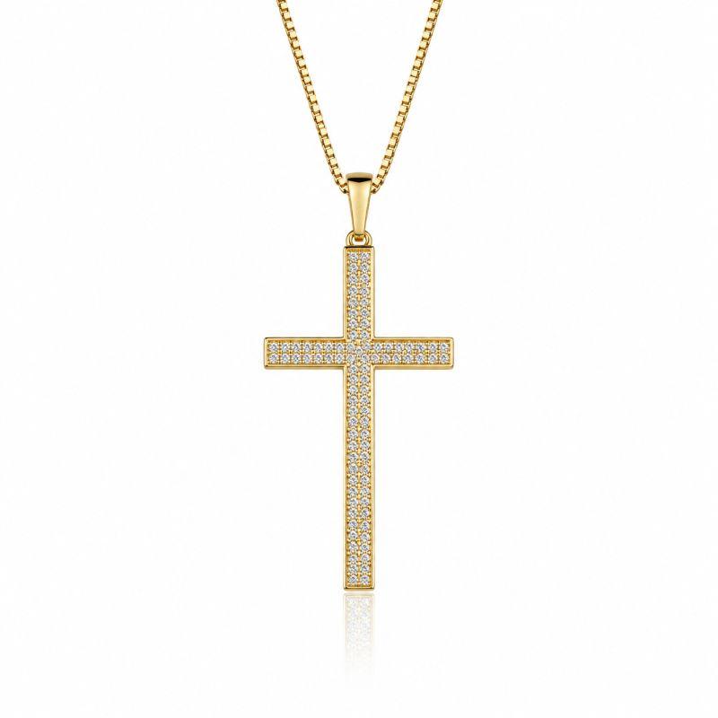 Gargantilha Crucifixo Zircônia