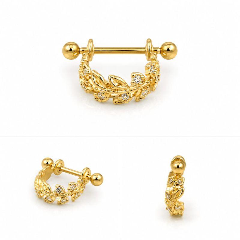 Piercing conch folha