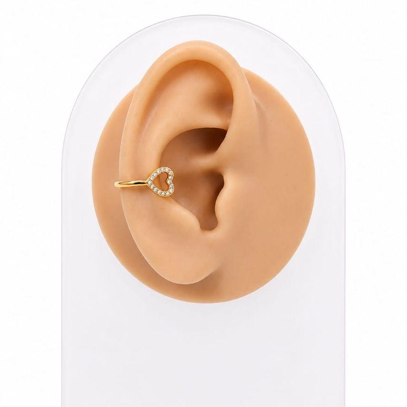 Piercing fake coração vazado