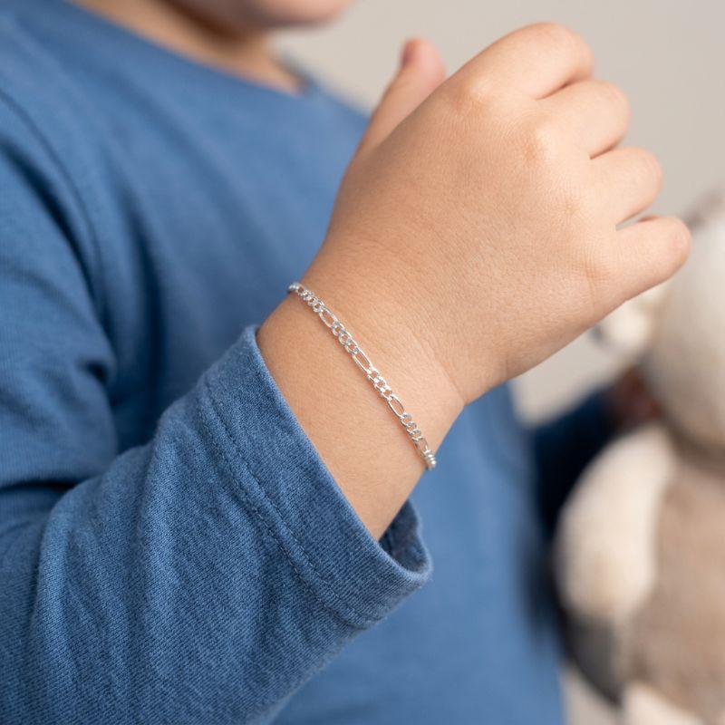 Pulseira Infantil 3x1 2MM Prata-925
