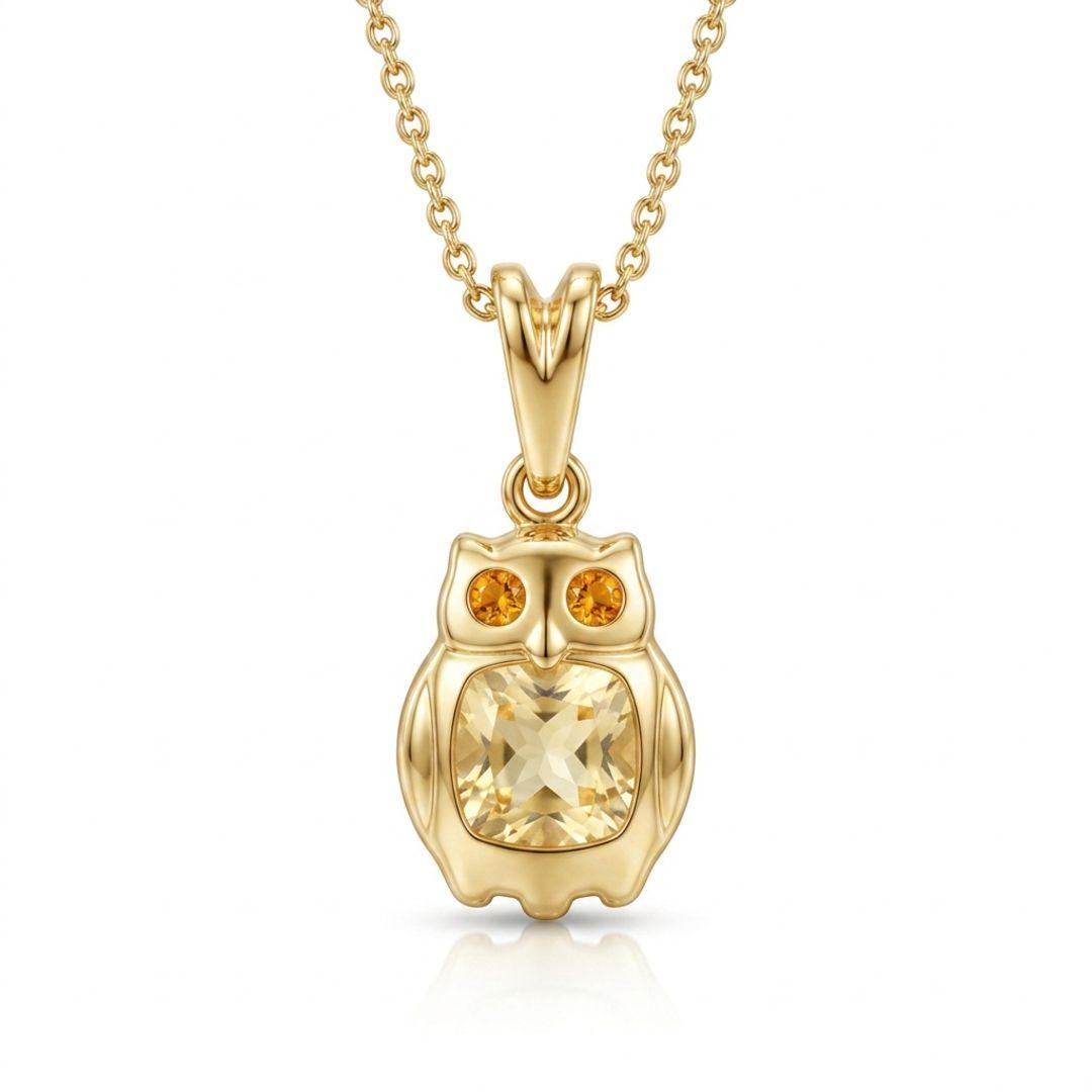 Gargantilha Coruja Cristal