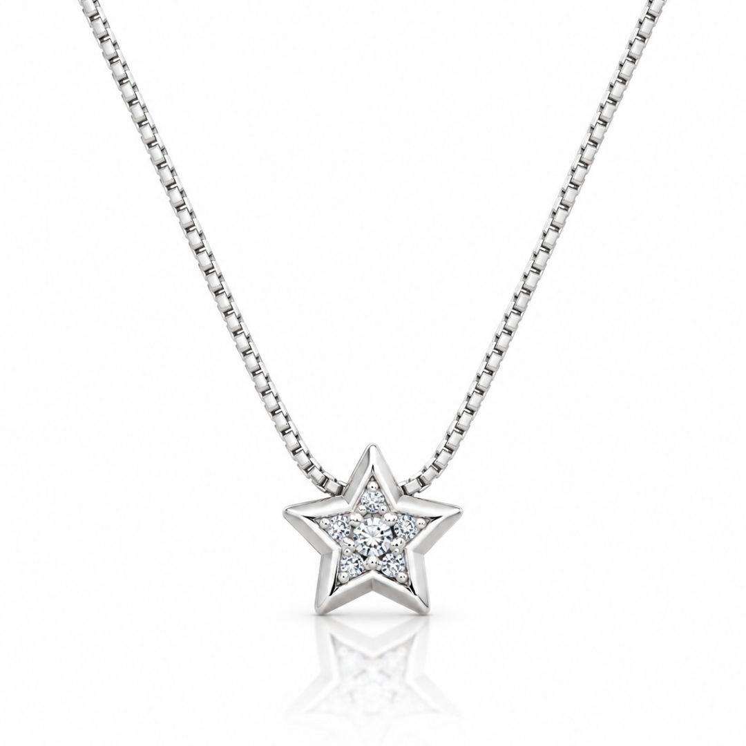 Gargantilha Estrela Ponto de Luz