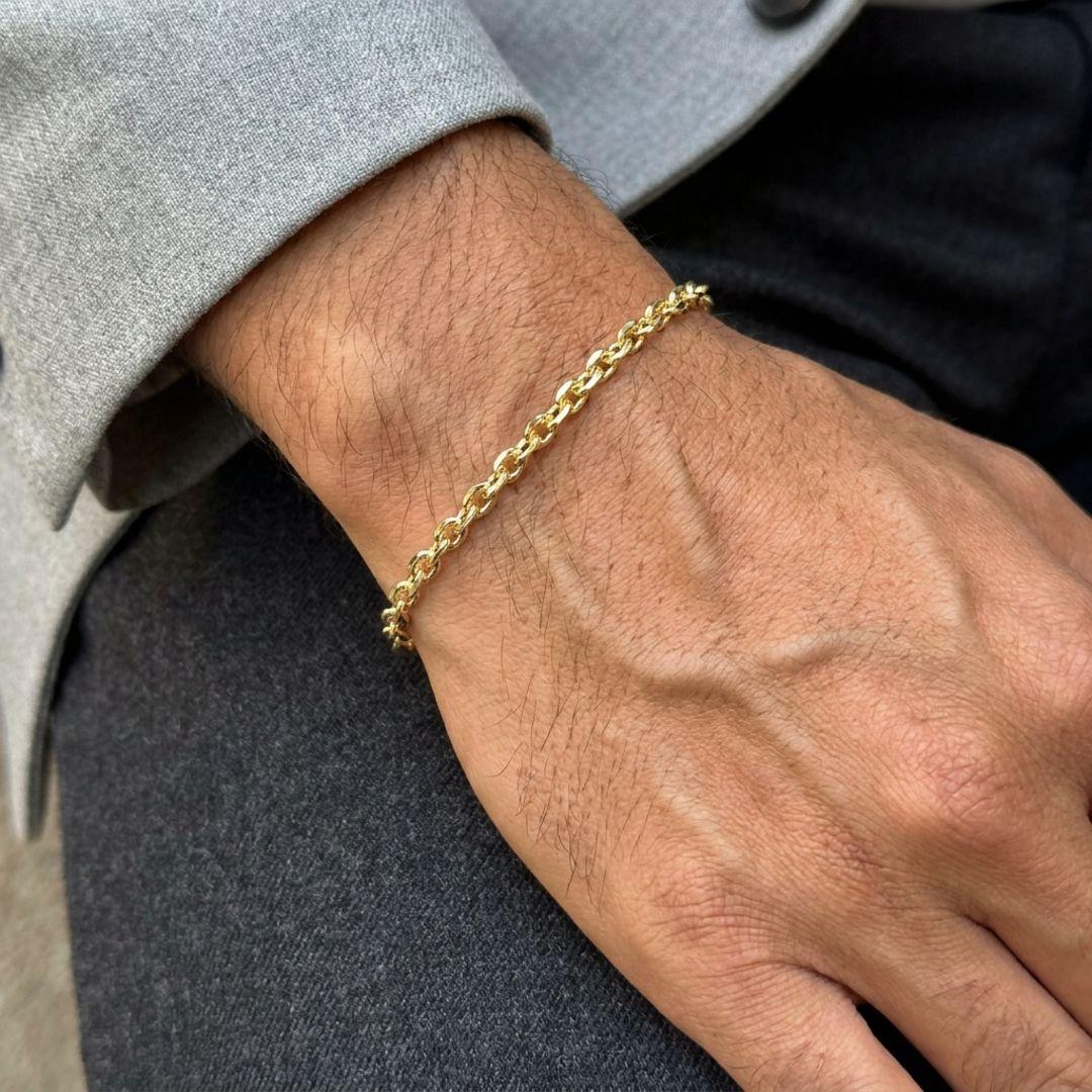 Pulseira Masculina Cartier Fecho Canhão