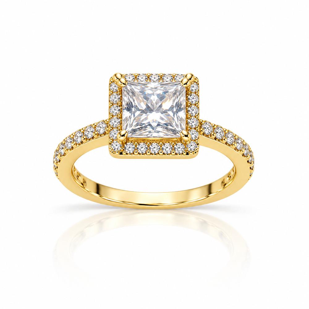 Anel Quadrado Cristal